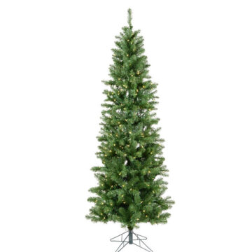 5.5' Salem Pencil Pine Artificial Christmas Tree, Warm White LED Dura-lit Light