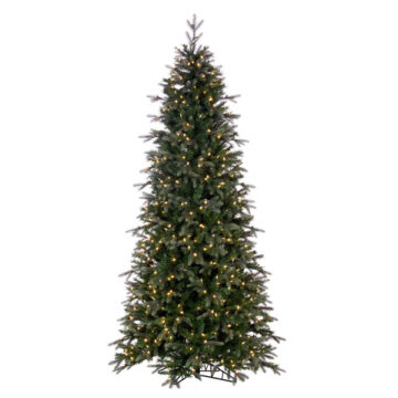 12' Douglas Fir Slim Christmas Tree w/3200 Low Voltage 3mm Lights
