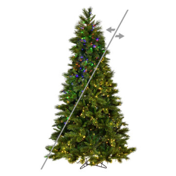 9' Brighton Pine Christmas Tree, 1900 LED Color Changing Lights