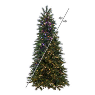 7.5' x 48" Brighton Pine Christmas Tree with LED Color Changing Light