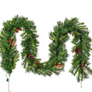 9' Cheyenne Garland, 50 Warm White LED Lights