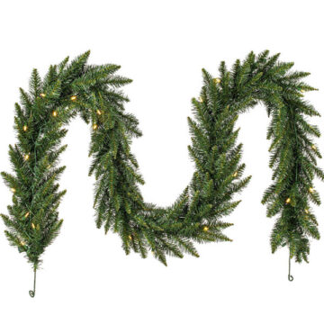 50' Camdon Fir Garland, 400 Warm White LED Mini Lights