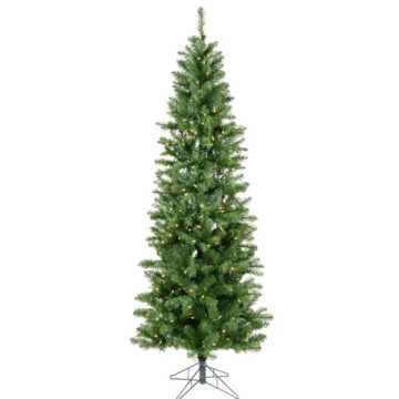 9.5' Salem Pencil Pine w/ 600 Warm White LED Lights