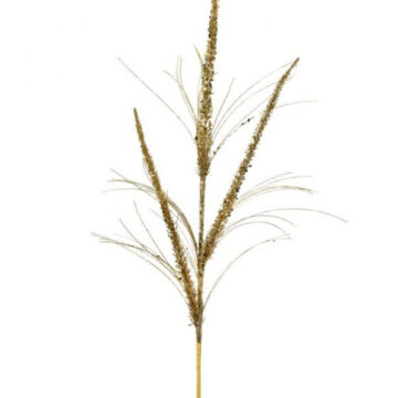 34" Glitter/mica Triple Spike Grass Spray- SILVER