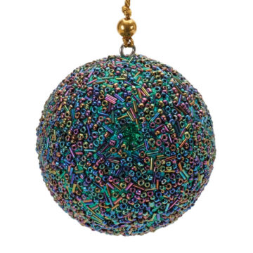 3" Glass Bead Encrusted Ornament