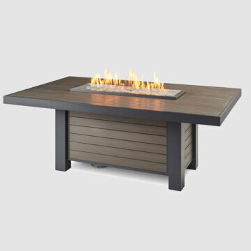 Brooks Linear Dining Height Gas Fire Pit Table