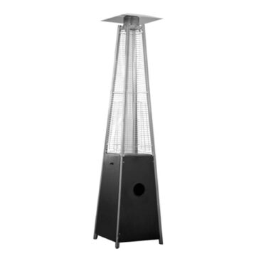 91" Tall Quartz Glass Tube Heater- Matte Black