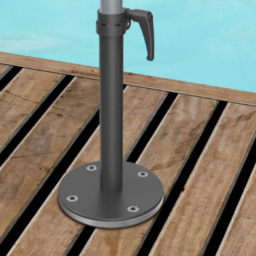Wood Mount Kit for Market Umbrellas-BLACK