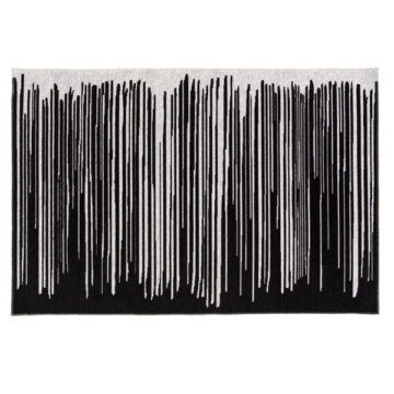 Illusion-Black Mirage Outdoor Rug by Treasure Garden