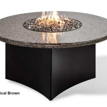Oriflamme Tropical Brown Granite Fire Table by Designing Fire