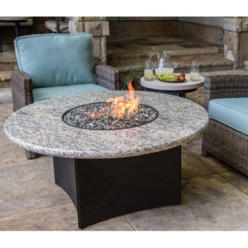 Oriflamme Giallo Santo Granite Fire Table by Designing Fire