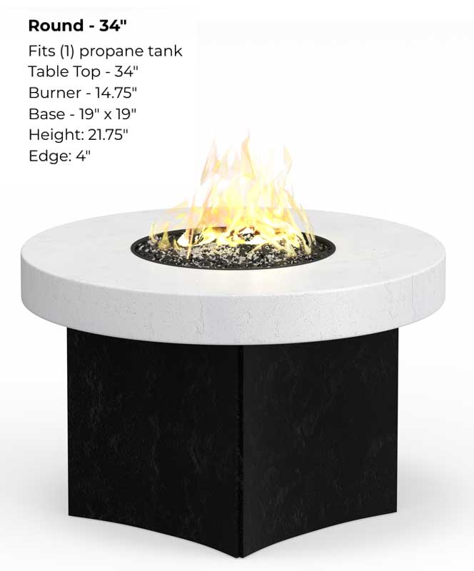Designing Fire Oriflamme Glacier Stone Fire Table - Thumbnail 2