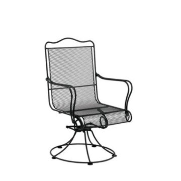 Tucson High-Back Swivel Rocking Dining Arm Chair by Woodard