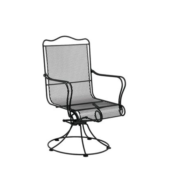 Tucson High-Back Swivel Rocking Dining Arm Chair by Woodard