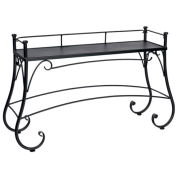 Solid Top Iron Console Table by Woodard