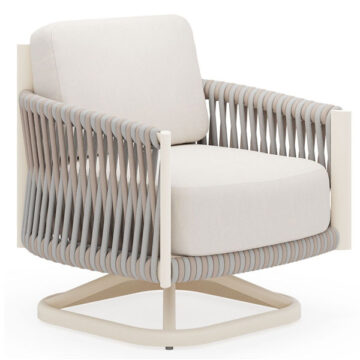 Eve Swivel Lounge Chair by Woodard