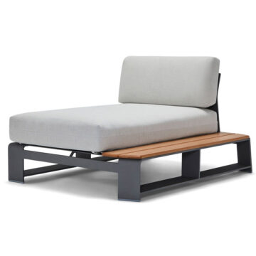 Gather RHF Chaise Unit w/Next Teak by Woodard