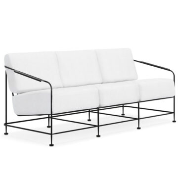 Reed Iron Sofa by Woodard