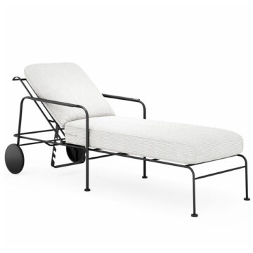 Reed Iron Chaise Lounge by Woodard