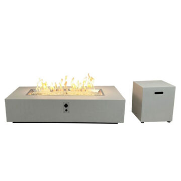Vosera 60 x 27 x 14 Fire Table BUNDLE by Outdoor Great Room