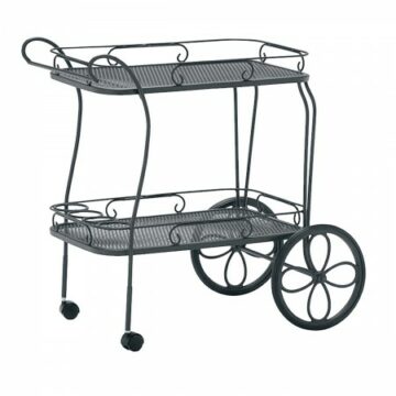 Mesh Tea Cart with Removable Tray by Woodard