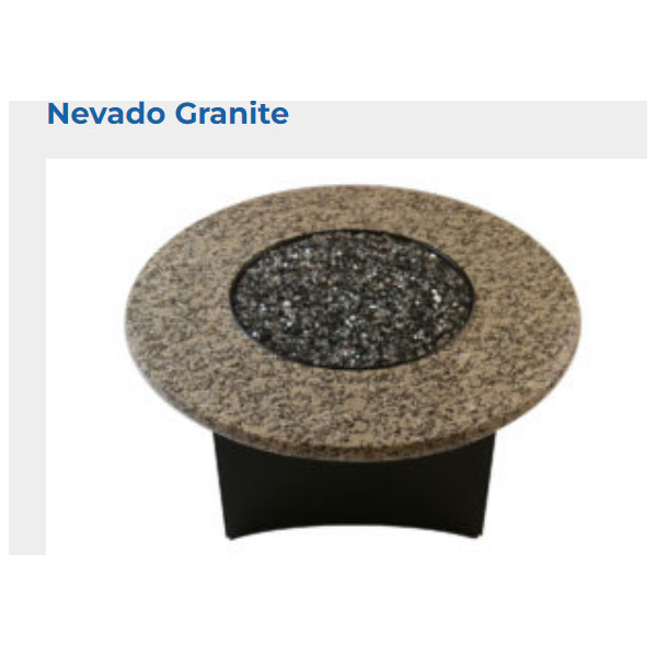 42″ Round Firepit with Granite Top by Designing Fire