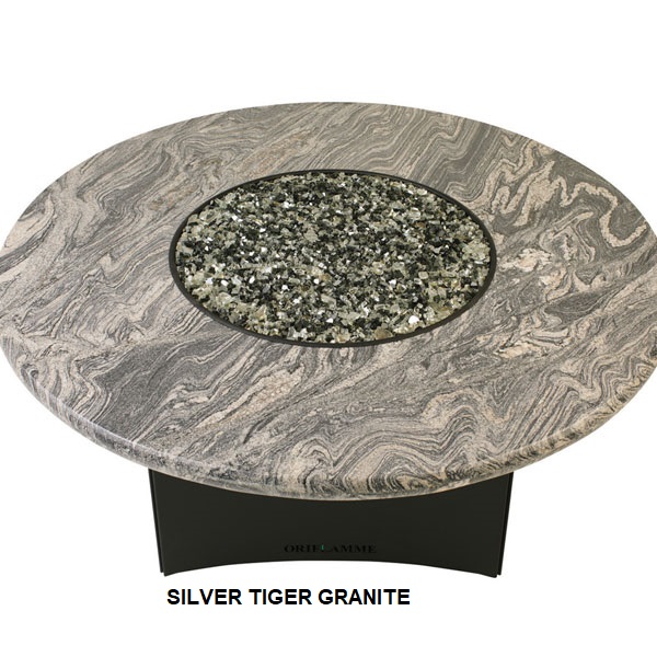 48″ Round Firepit Specialty Granite Top by Designing Fire