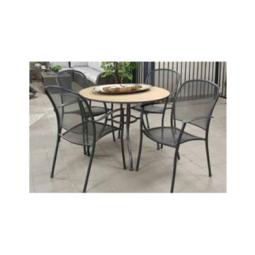 Caredo – Dining Table w/ Ceramic Top by Plantation Prestige