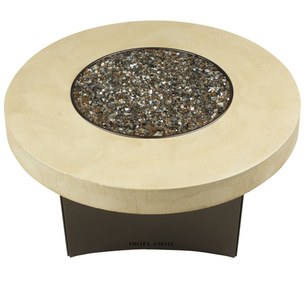 Faux Stone Firepit By Designing Fire, Oriflamme Rectangle Gas Fire Pit Table Hammered Copper