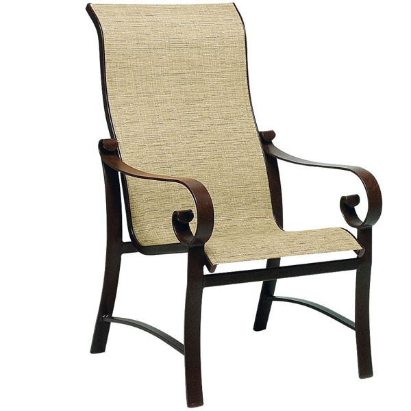 Belden Sling Aluminum High Back Dining Chair by Woodard