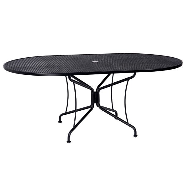 Round 8 Spoke Table, Oval Wrought Iron Patio Table