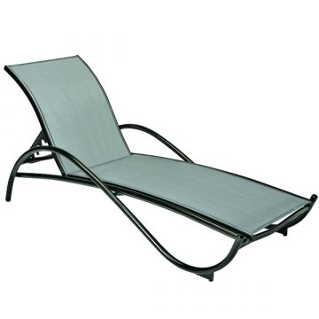 Tribeca Sling Aluminum Chaise Lounge by Woodard
