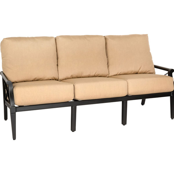 Andover Cushion Aluminum Sofa by Woodard