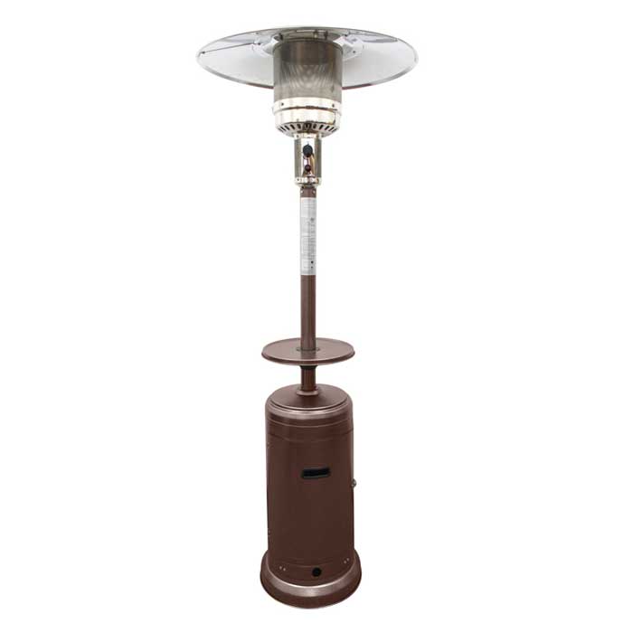 87" Tall Steel Hammered Bronze Propane Heater