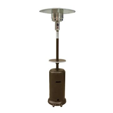 87" Tall Steel Hammered Bronze Propane Heater