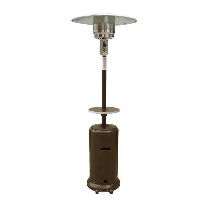 87" Tall Steel Hammered Bronze Propane Heater