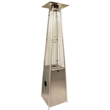 91" Tall Quartz Glass Tube Heater - Stainless Steel