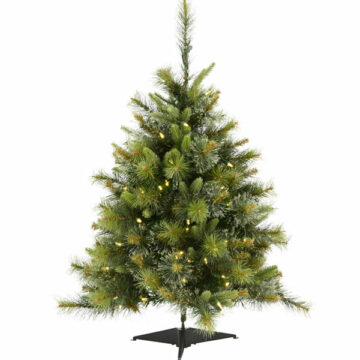 3' Cashmere Pine w/ 100 Warm White LED Lights